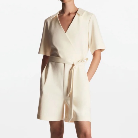 COS Wrap-Effect Playsuit Size L with Pockets - Picture 2 of 9